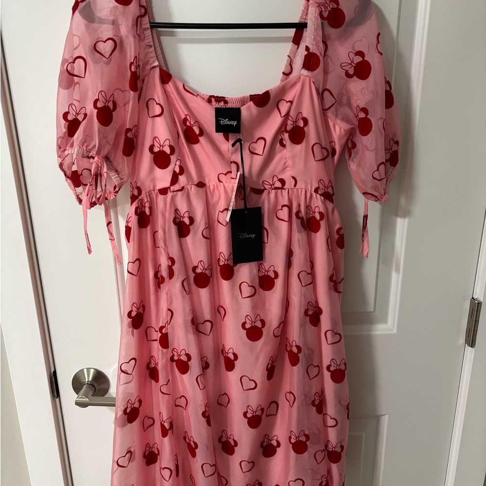 Disney Minnie Hearts Pink and Red Dress